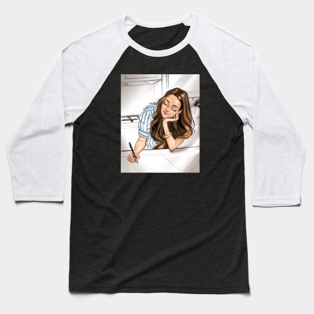 Working girl Baseball T-Shirt by didlestown